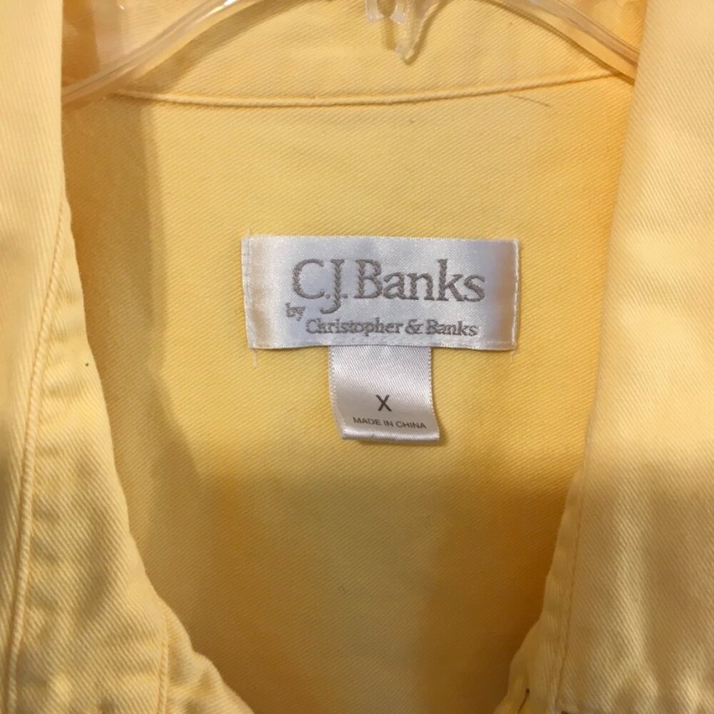 Cj Banks Yellow Zipper Front Jacket - Picture 2 of 6